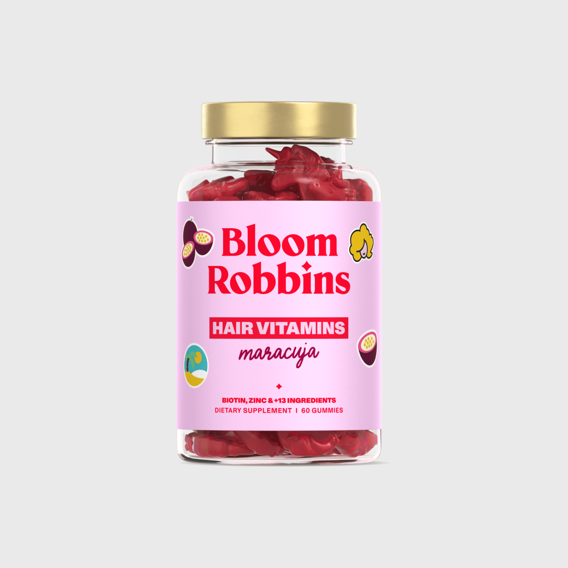 MARAKUJA  LIMITKA - VITAMÍNY NA VLASY S BIOTÍNOM - GUMÍKY