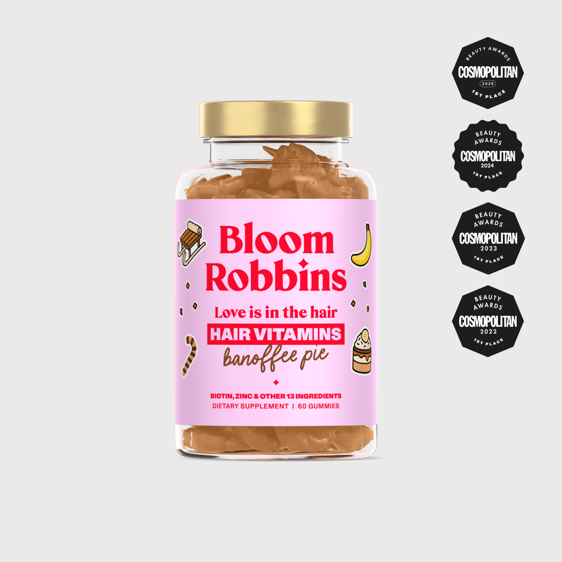 BANOFEE  LIMITKA - VITAMÍNY NA VLASY S BIOTÍNOM - GUMÍKY