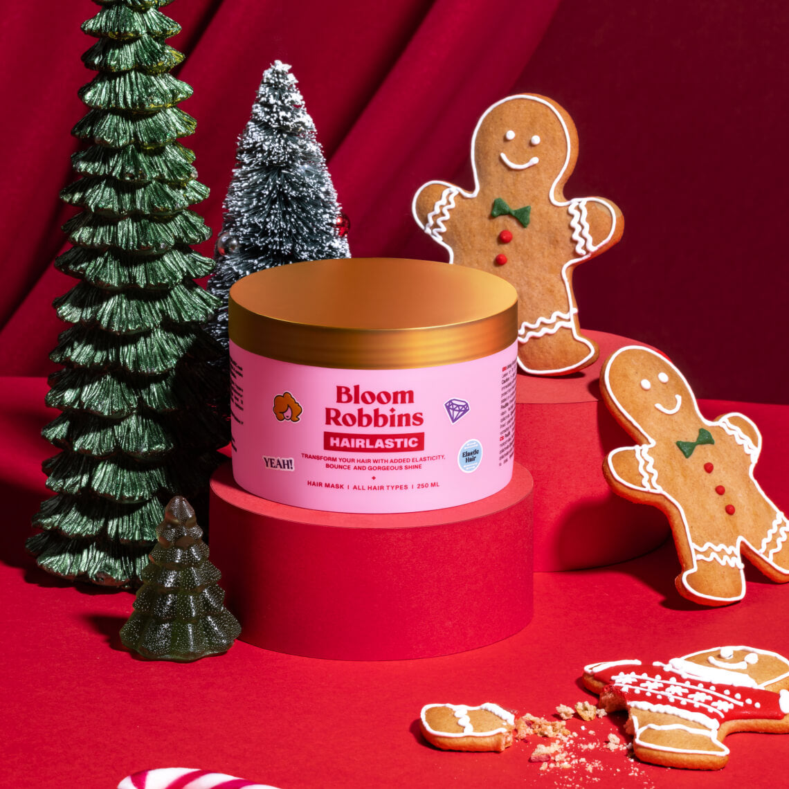 Maska na podporu elasticity vlasov s ricínovým olejom