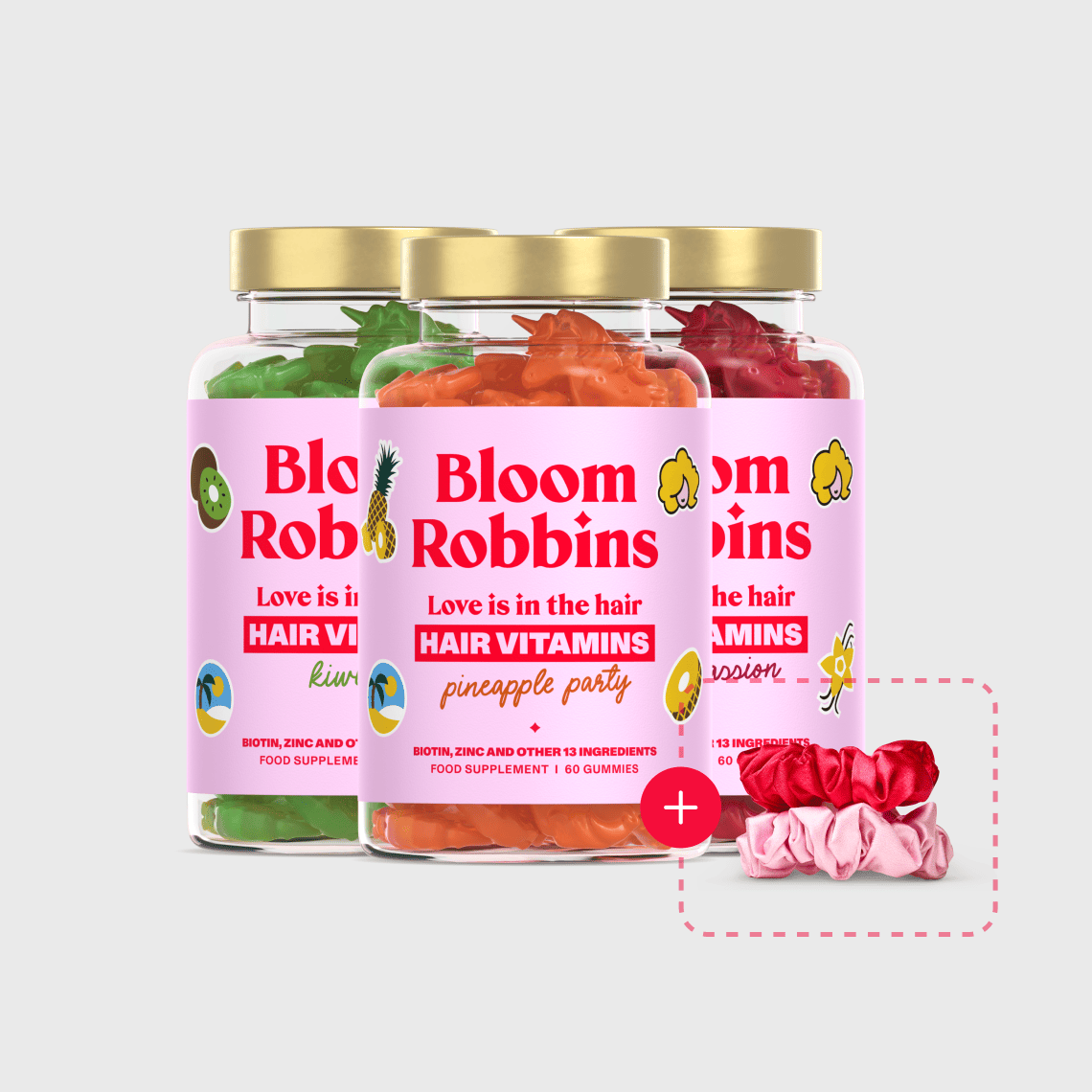 Summer Trio – Vitamíny na vlasy s biotínom – gumíky