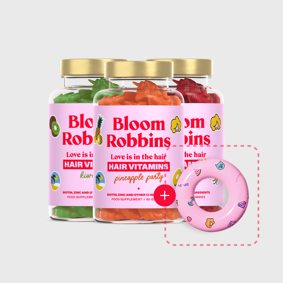 Summer Trio – Vitamíny na vlasy s biotínom – gumíky